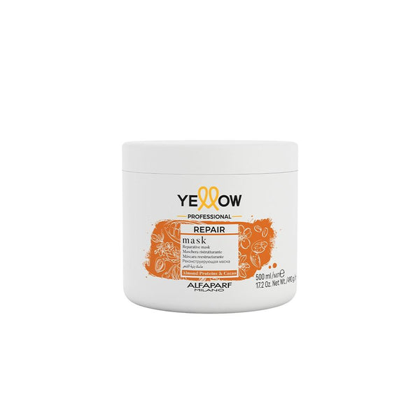 Yellow Repair Mask with Almond Proteins & Cacao Butter for Damaged Hair 500ml