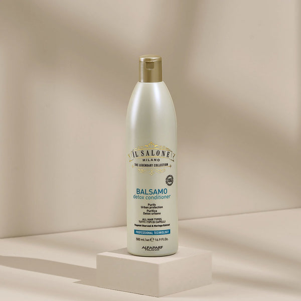 IL Salone Detox Conditioner with Vegetal Charcoal, Biotin & Caffeine for All Hair Types 500ml